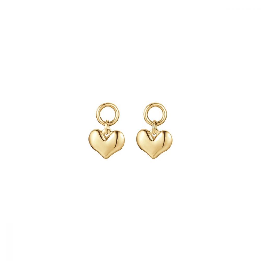 Luca Barra Orecchini Donna Acciaio Gold Cuori