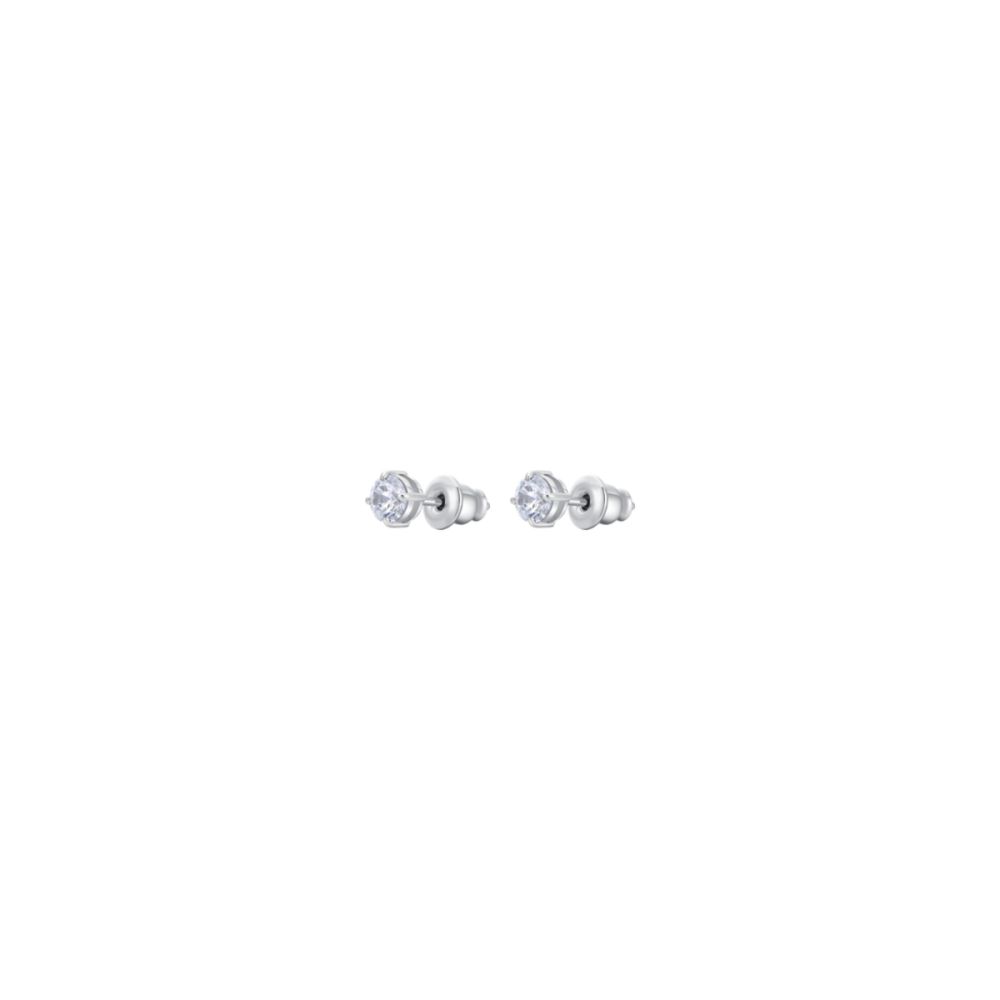 Luca Barra Orecchini Acciaio Punti Luce 4 mm