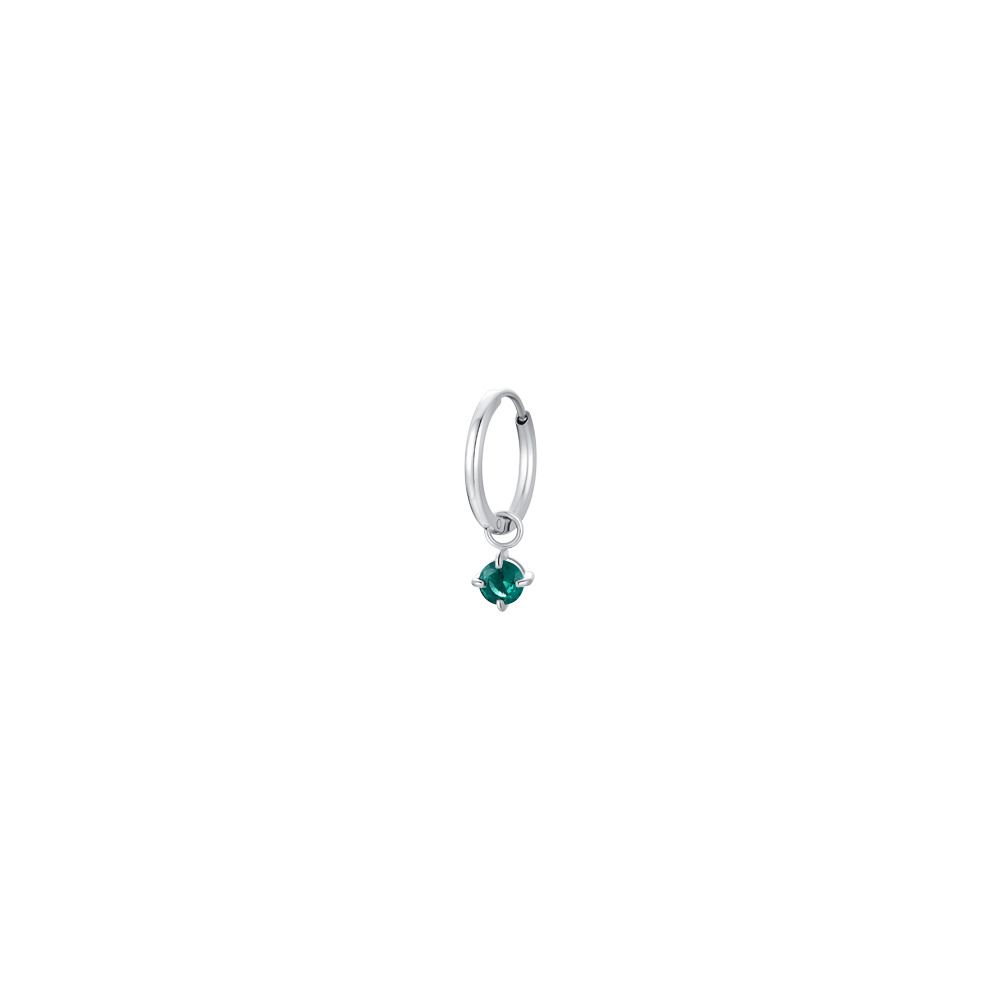 Luca Barra Mono Cerchietto Acciaio Zircone Verde