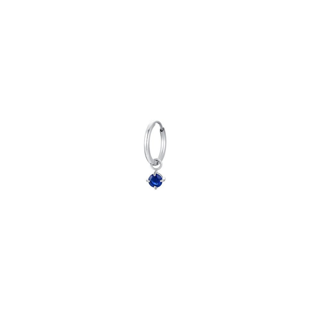Luca Barra Mono Cerchietto Acciaio Zircone Blu
