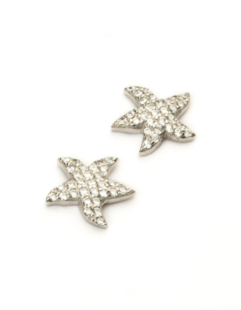 Barbieri Orecchini Argento Rodiato Stella Marina