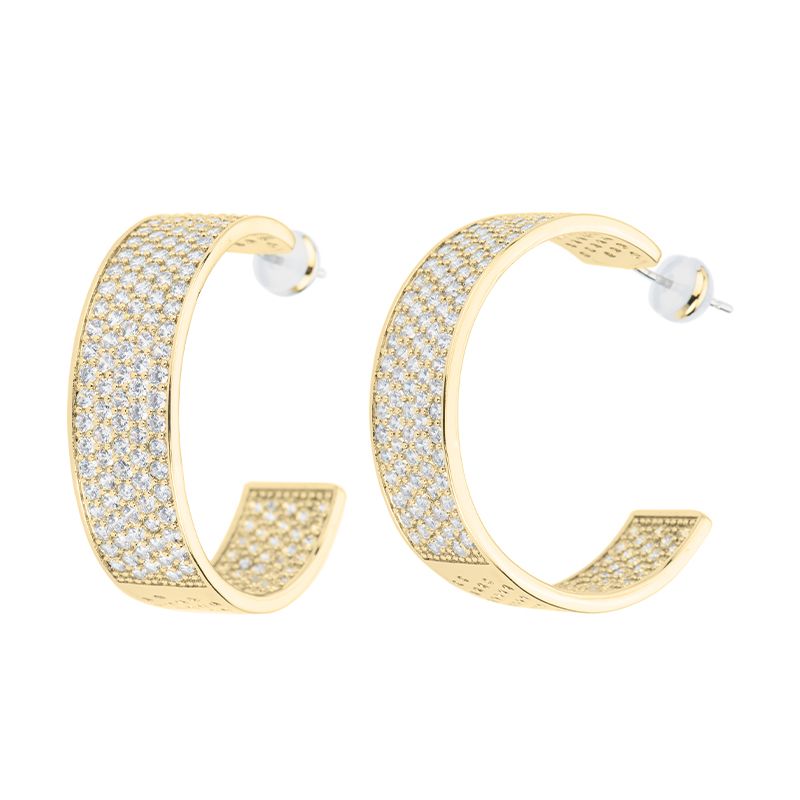 Barbieri Cerchi Metallo Dorato e Pavè di Zirconi