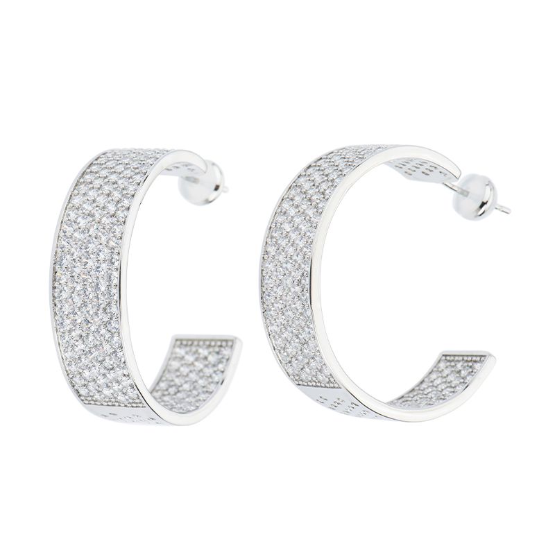 Barbieri Cerchi Metallo Rodiato e Pavè di Zirconi