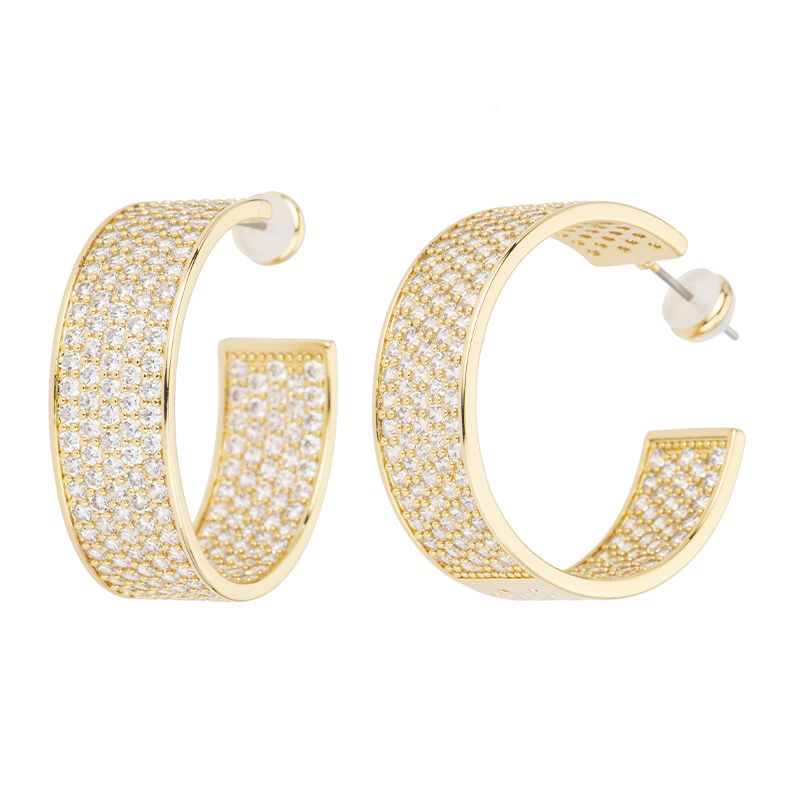 Barbieri Cerchi Metallo Dorato e Pavè di Zirconi