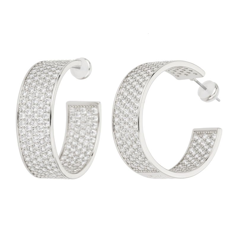 Barbieri Cerchi Metallo Rodiato e Pavè di Zirconi