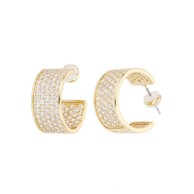 Barbieri Cerchi Metallo Dorato e Pavè di Zirconi