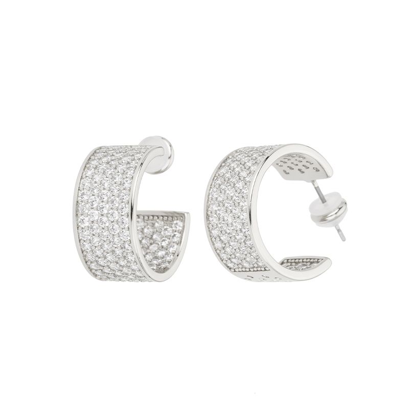 Barbieri Cerchi Metallo Rodiato e Pavè di Zirconi