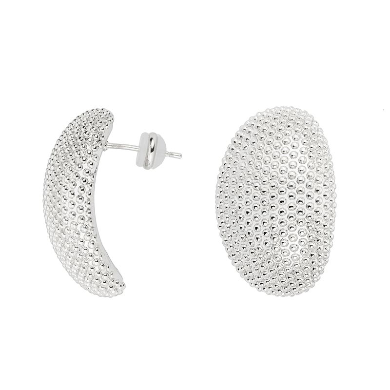 Barbieri Orecchini Metallo Rodiato Micro Borchie