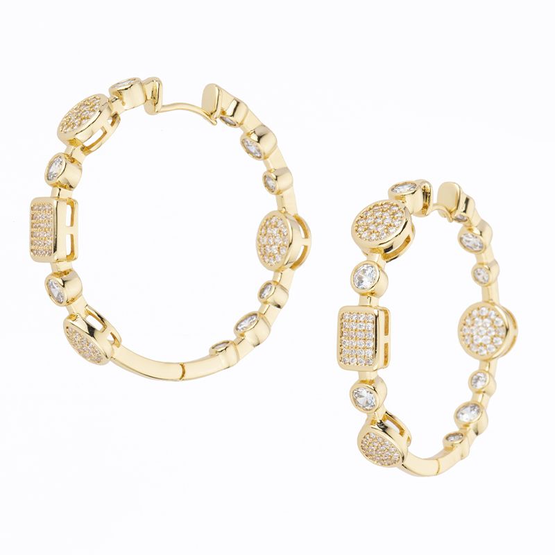 Barbieri Cerchi Metallo Dorato con Zirconi