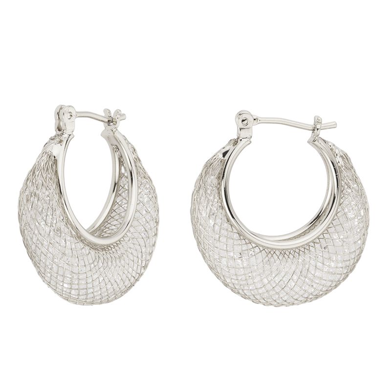 Barbieri Orecchini Metallo Rodiato con Cristalli