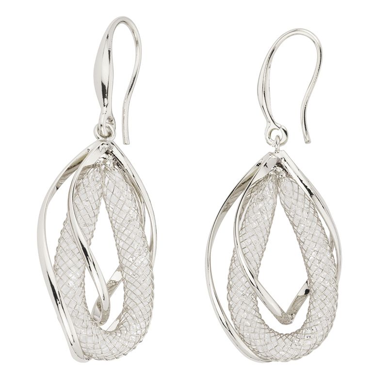 Barbieri Orecchini Metallo Rodiato con Cristalli