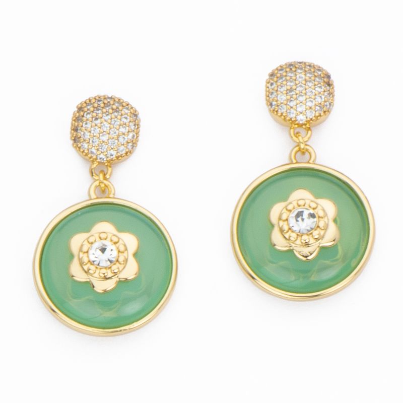 Barbieri Orecchini Metallo Gold Cristallo e Zirconi