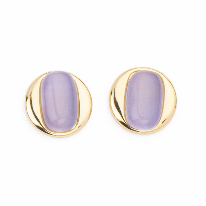 Barbieri Orecchini Metallo Gold Cat Eye Tanzanite