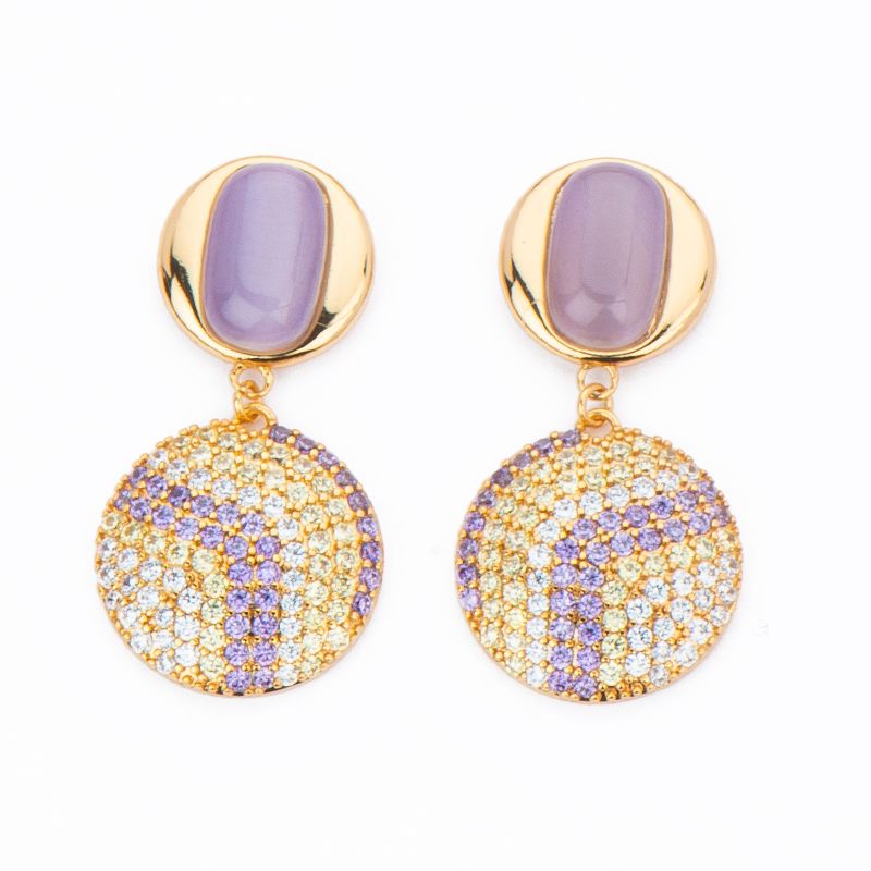 Barbieri Orecchini Metallo Gold Cat Eye e Zirconi