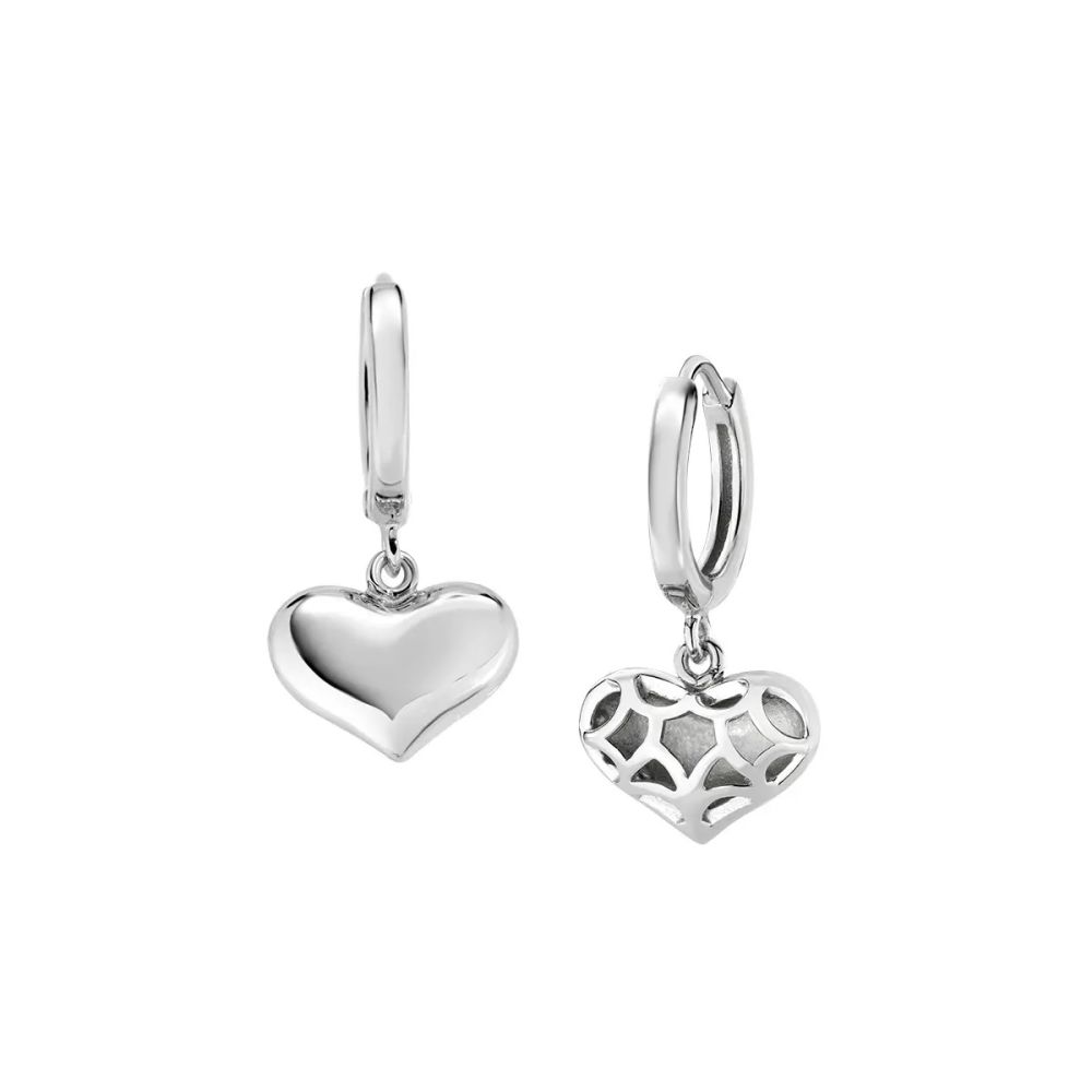 Amen Cerchi Argento con Cuore Traforato