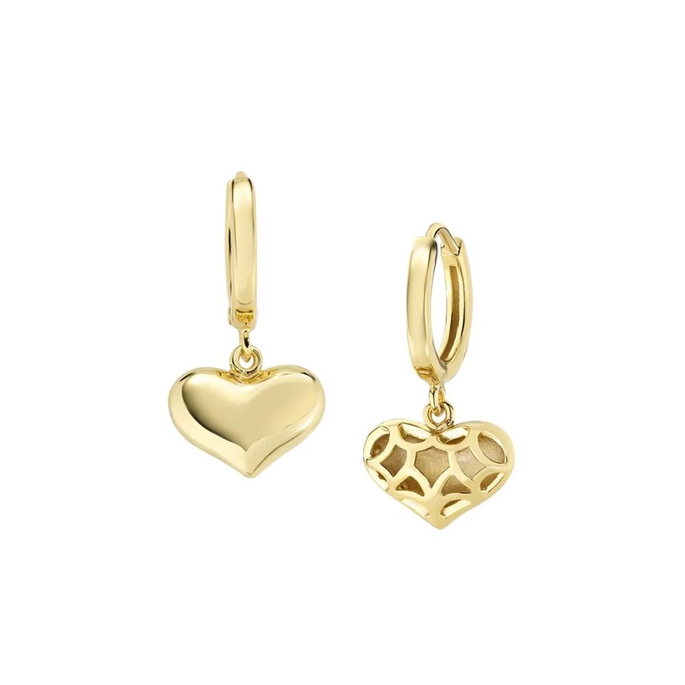 Amen Cerchi Argento Gold con Cuore Traforato
