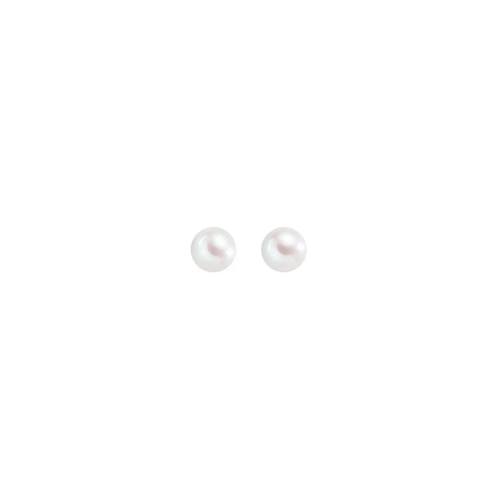 Amen Orecchini Argento Perla 6 mm