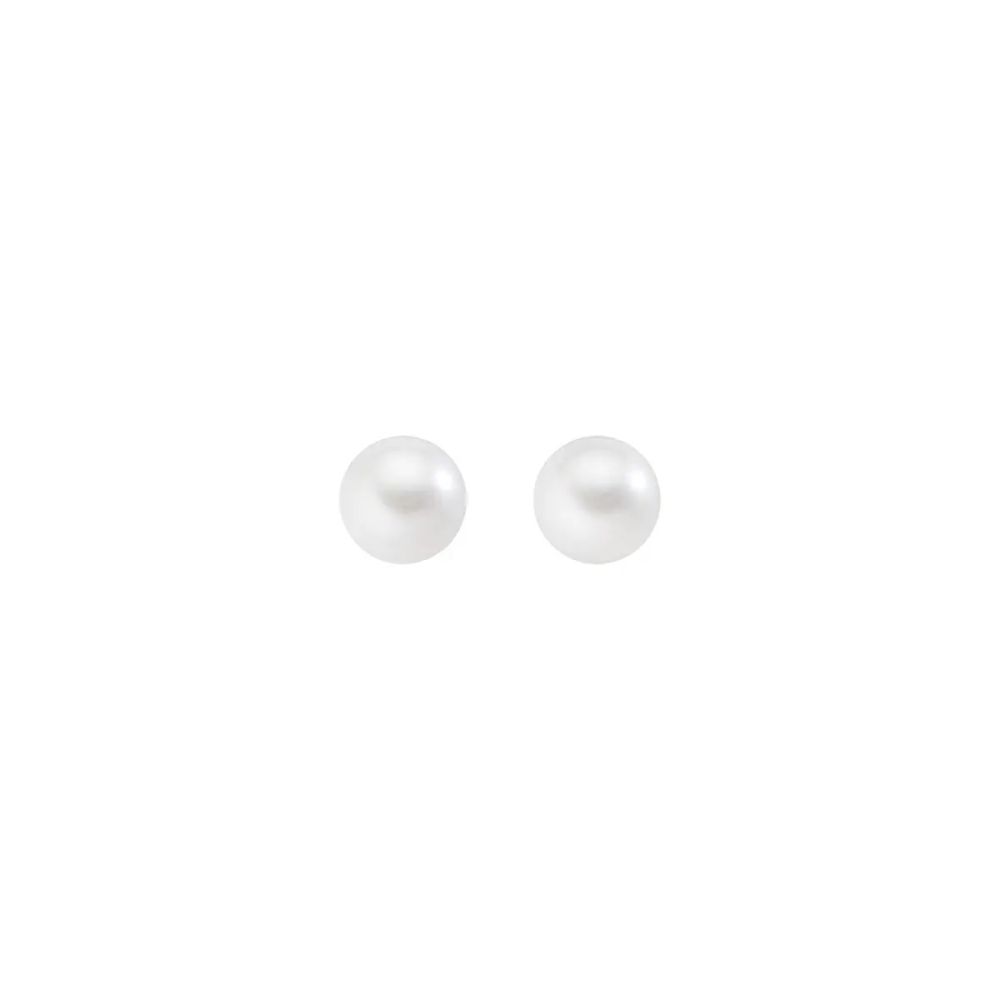 Amen Orecchini Argento Perla 8 mm