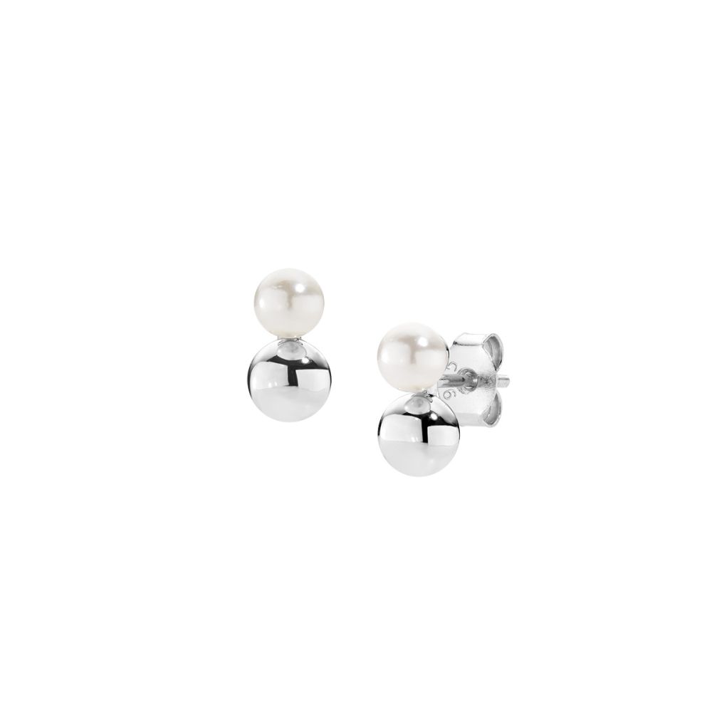 Amen Orecchini Argento Sfera e Perla