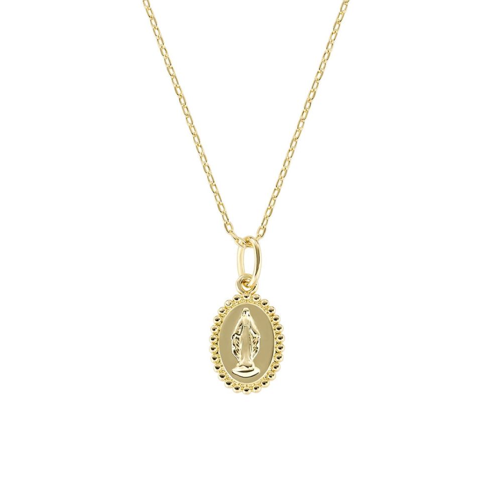 Amen Collana Ottone Gold con Madonnina