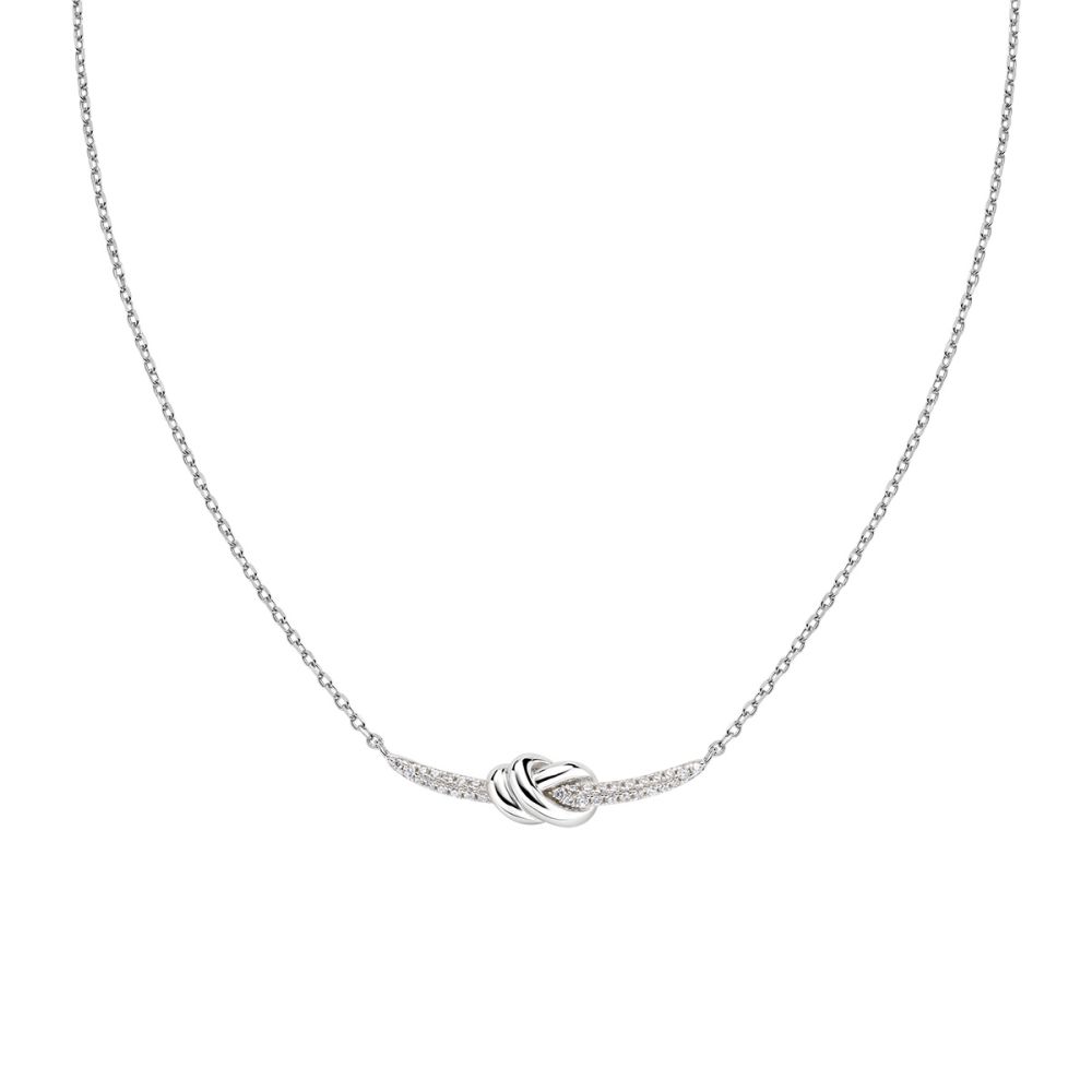 Amen Collana Ottone Nodo D'Amore e ZIrconi