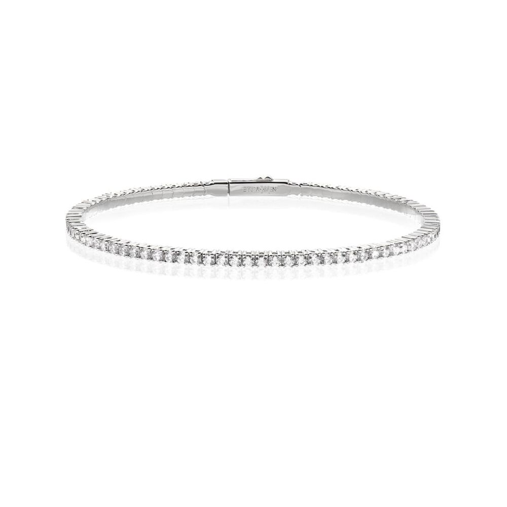 Amen Tennis Rigido Ottone Zirconi 2 mm