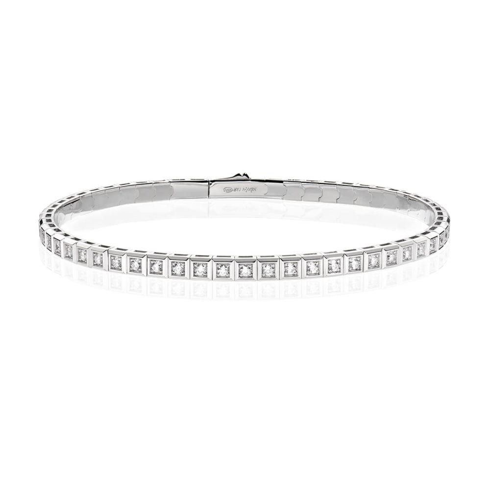 Amen Tennis Rigido Ottone Zirconi 2X2 mm