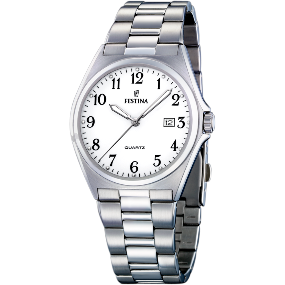 Festina Orologio Solo Tempo Acciaio Quadrante Bianco