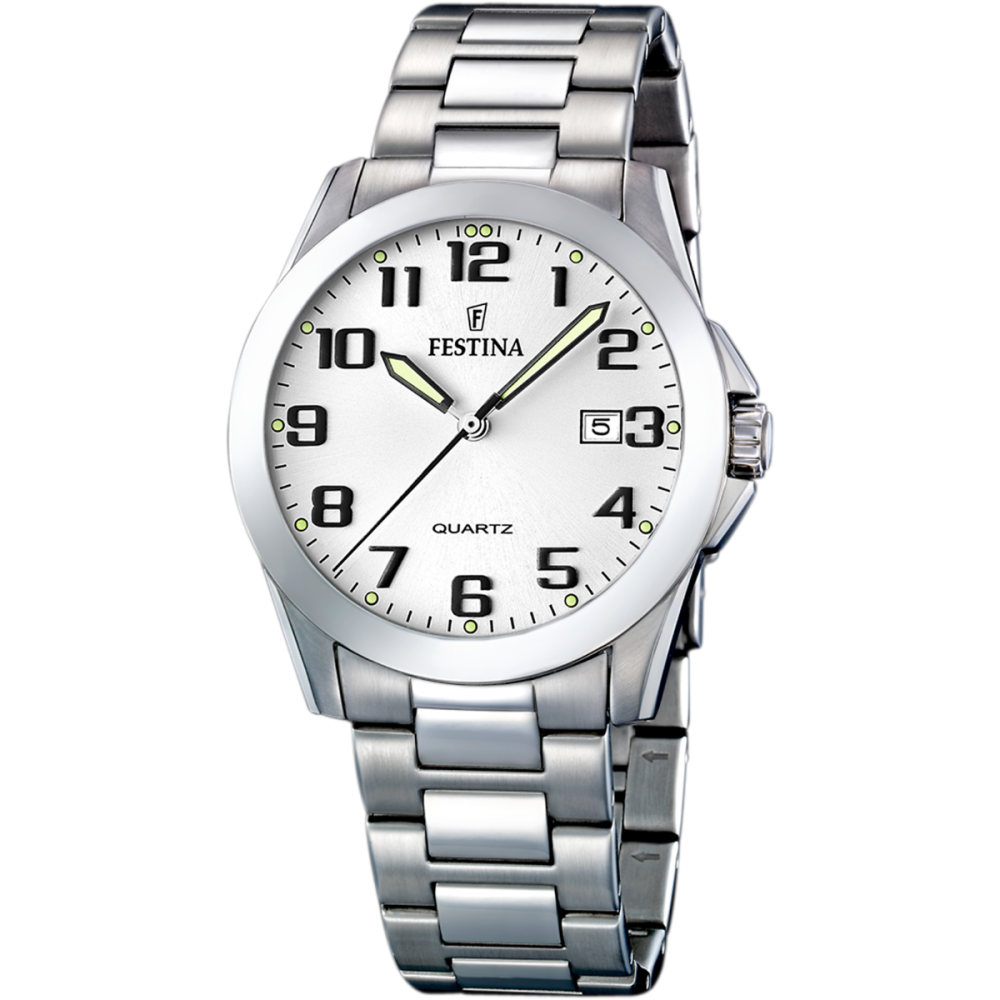Festina Orologio Solo Tempo Acciaio Quadrante Bianco