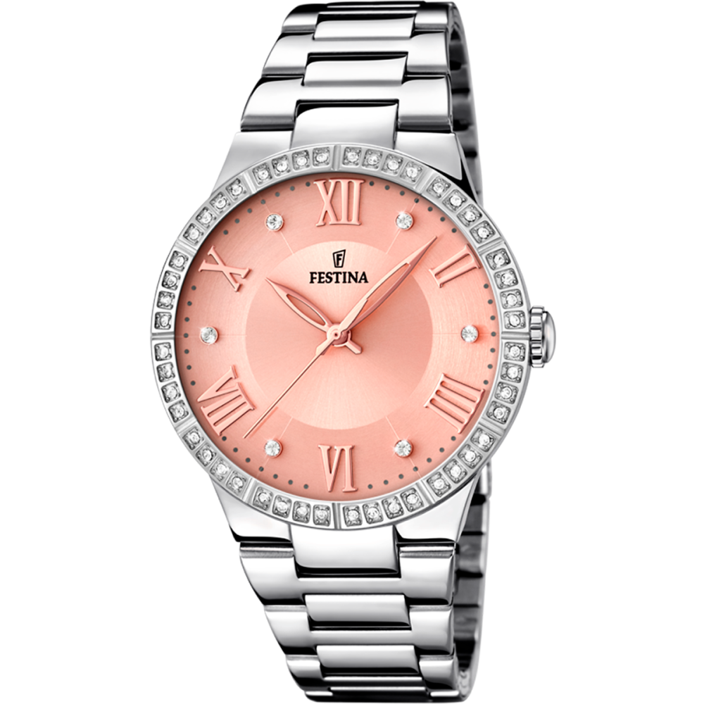 Festina Orologio Solo Tempo Acciaio Quadrante Rosa