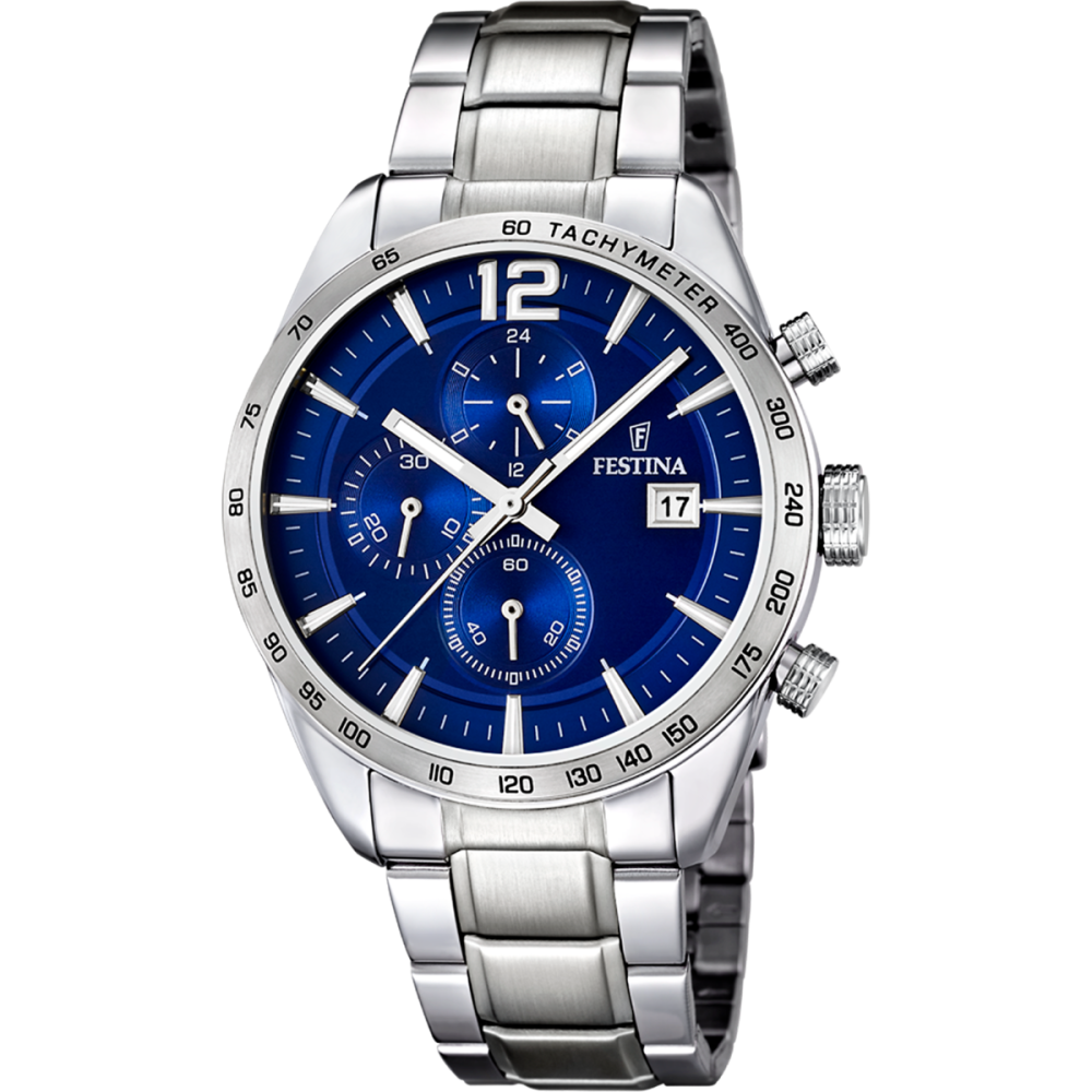 Festina Orologio Cronografo Acciaio Quadrante Blu