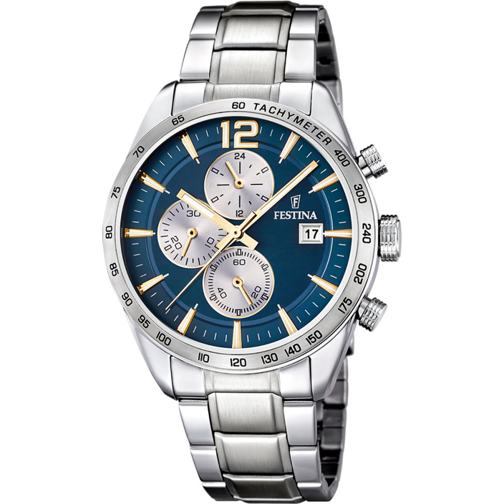 Festina Orologio Cronografo Acciaio Quadrante Blu