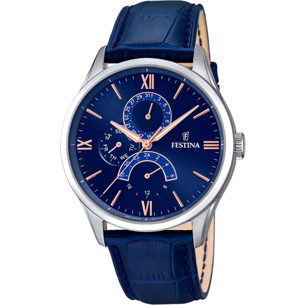 Festina Orologio Multifunzione Acciaio Quadrante Blu