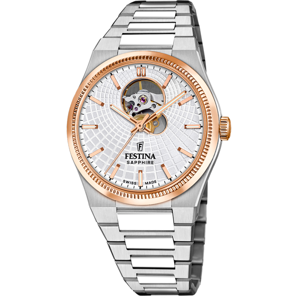Festina Orologio Solo Tempo Acciaio Bicolore Swiss Made