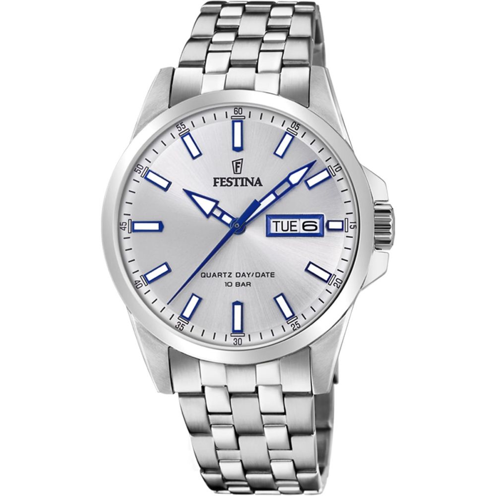 Festina Solo Tempo Acciaio Quadrante Silver