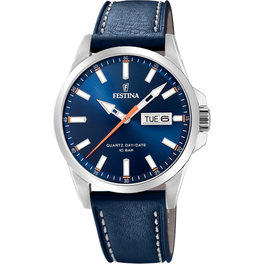 Festina Orologio Solo Tempo Acciaio Quadrante Blu