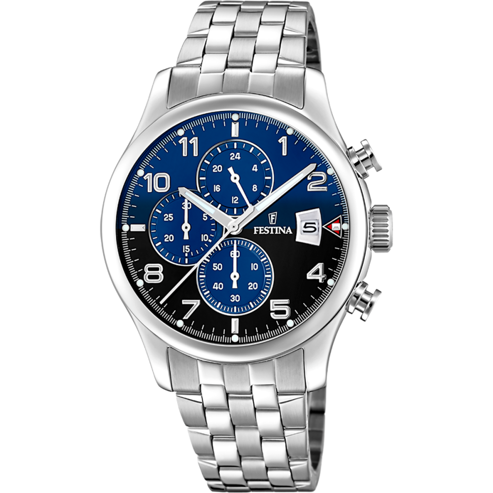 Festina Orologio Cronografo Acciaio Quadrante Blu