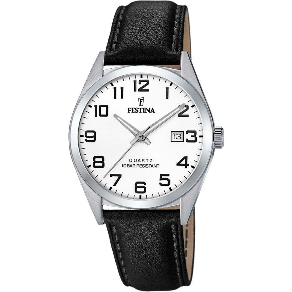 Festina Orologio Solo Tempo Acciaio Quadrante Bianco