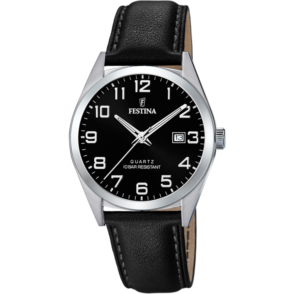 Festina Orologio Solo Tempo Acciaio Quadrante Nero
