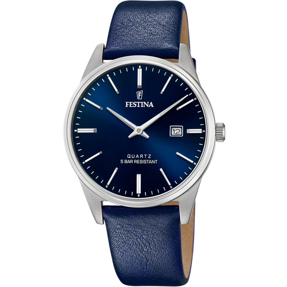 Festina Orologio Solo Tempo Acciaio Quadrante Blu