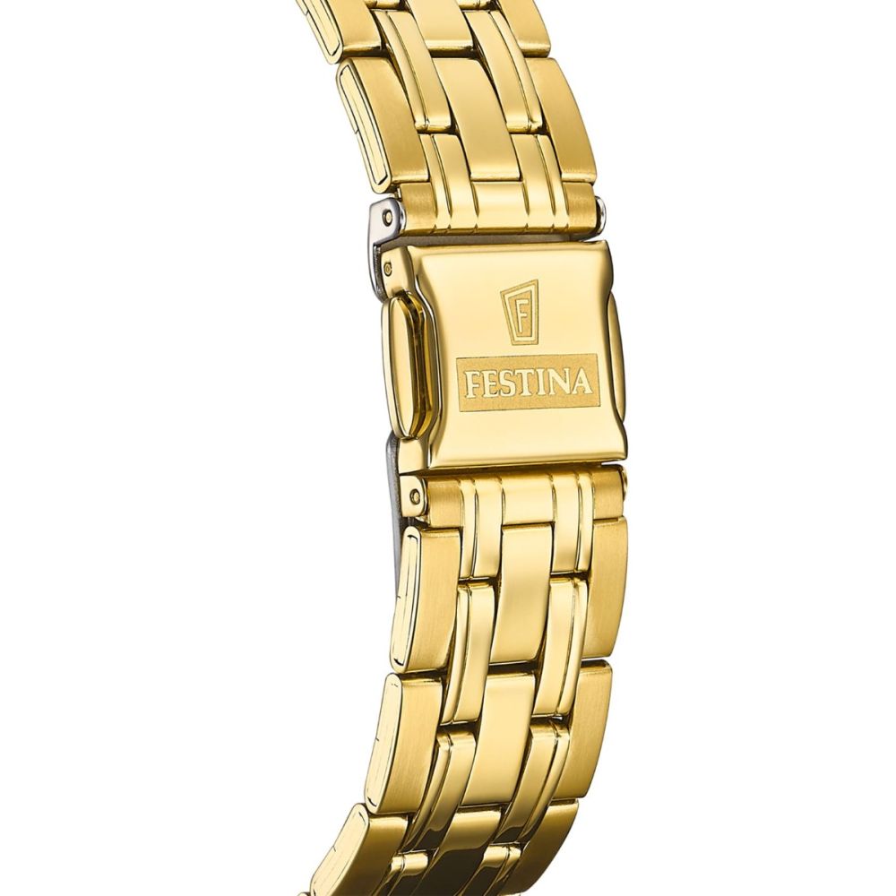 Festina Solo Tempo Acciaio Gold Quadrante Silver