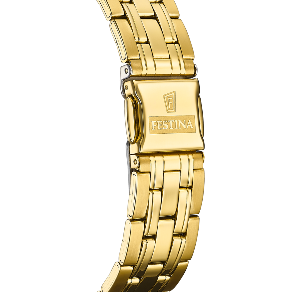 Festina Orologio Solo Tempo Acciaio Gold Quadrante Gold