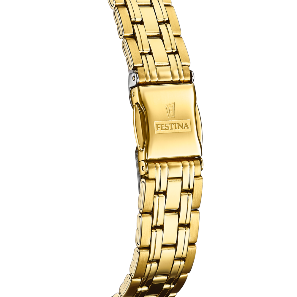 Festina Orologio Solo Tempo Acciaio Gold Quadrante Gold