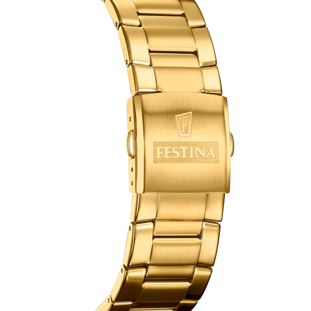 Festina Orologio Cronografo Acciaio Gold Quadrante Gold