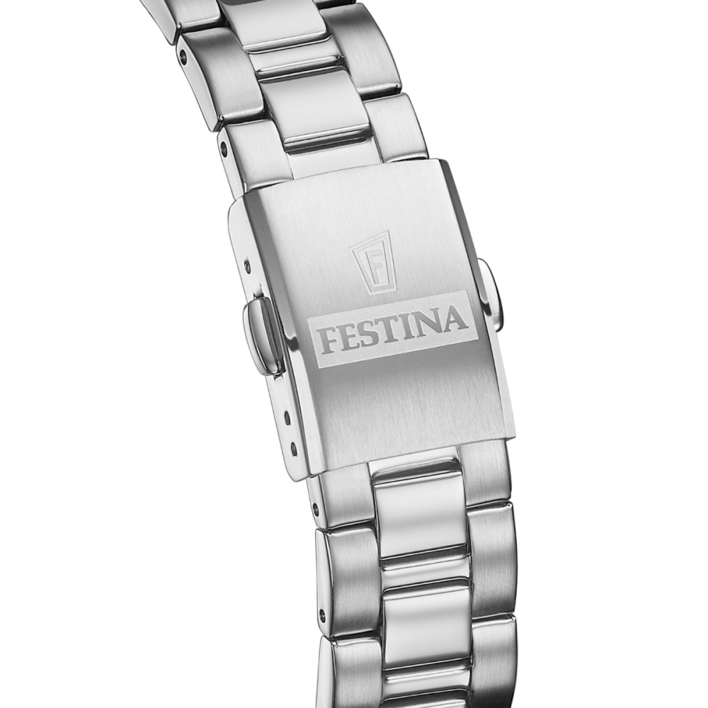 Festina Orologio Solo Tempo Acciaio Quadrante Bianco