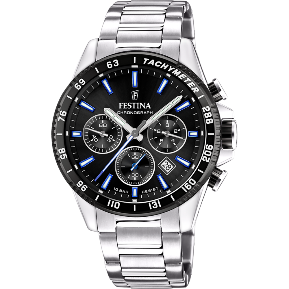 Festina Orologio Cronografo Acciaio Quadrante Nero