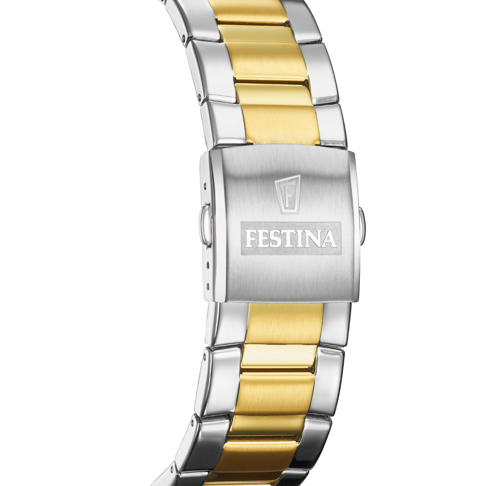 Festina Orologio Cronografo Acciaio-Gold Quadrante Nero