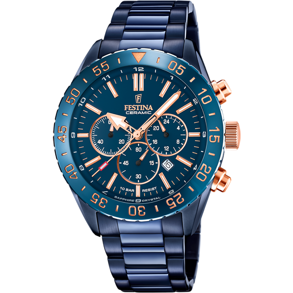 Festina Orologio Cronografo Acciaio Blu Quadrante Blu