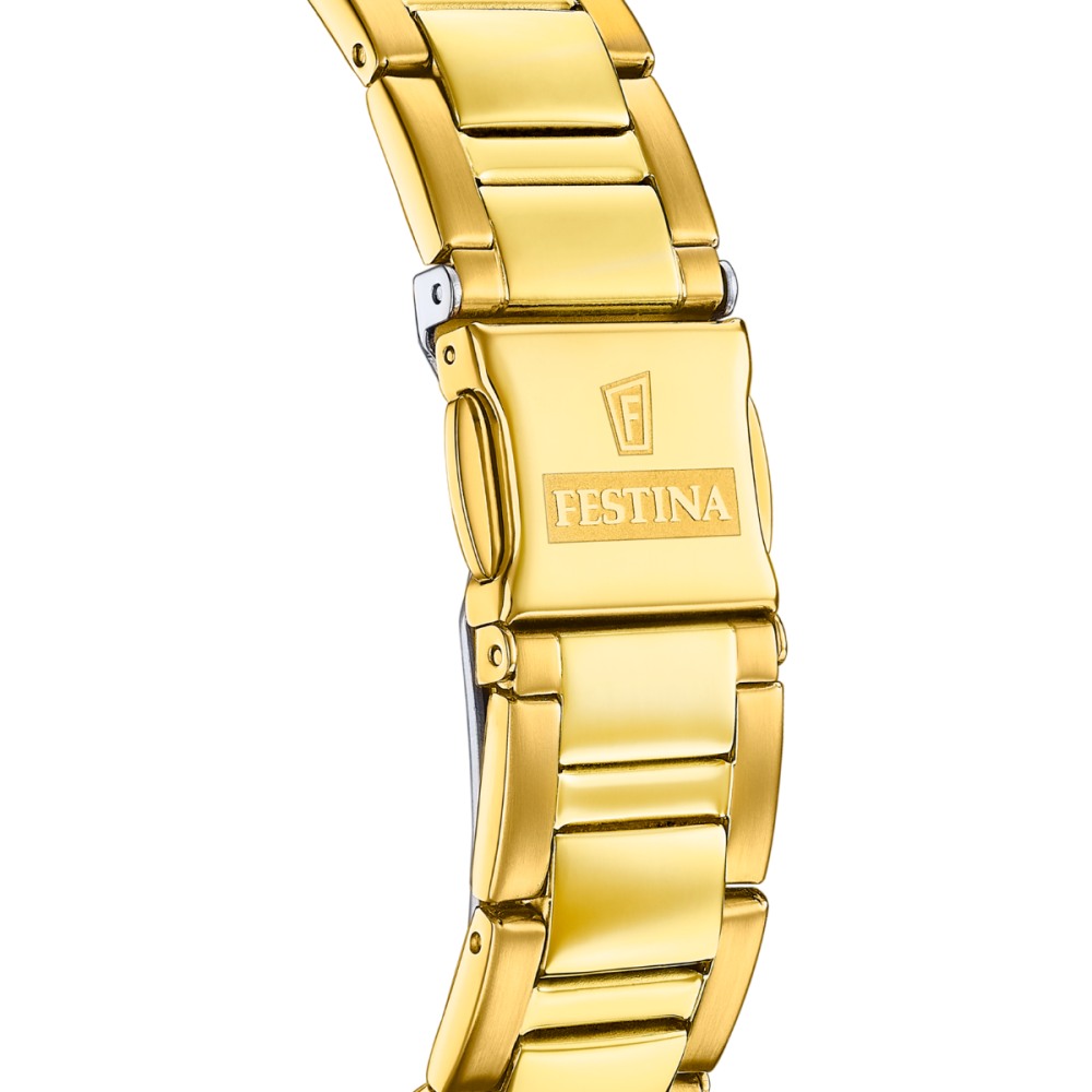 Festina Orologio Acciaio Gold Cronografo Quadrante Bianco