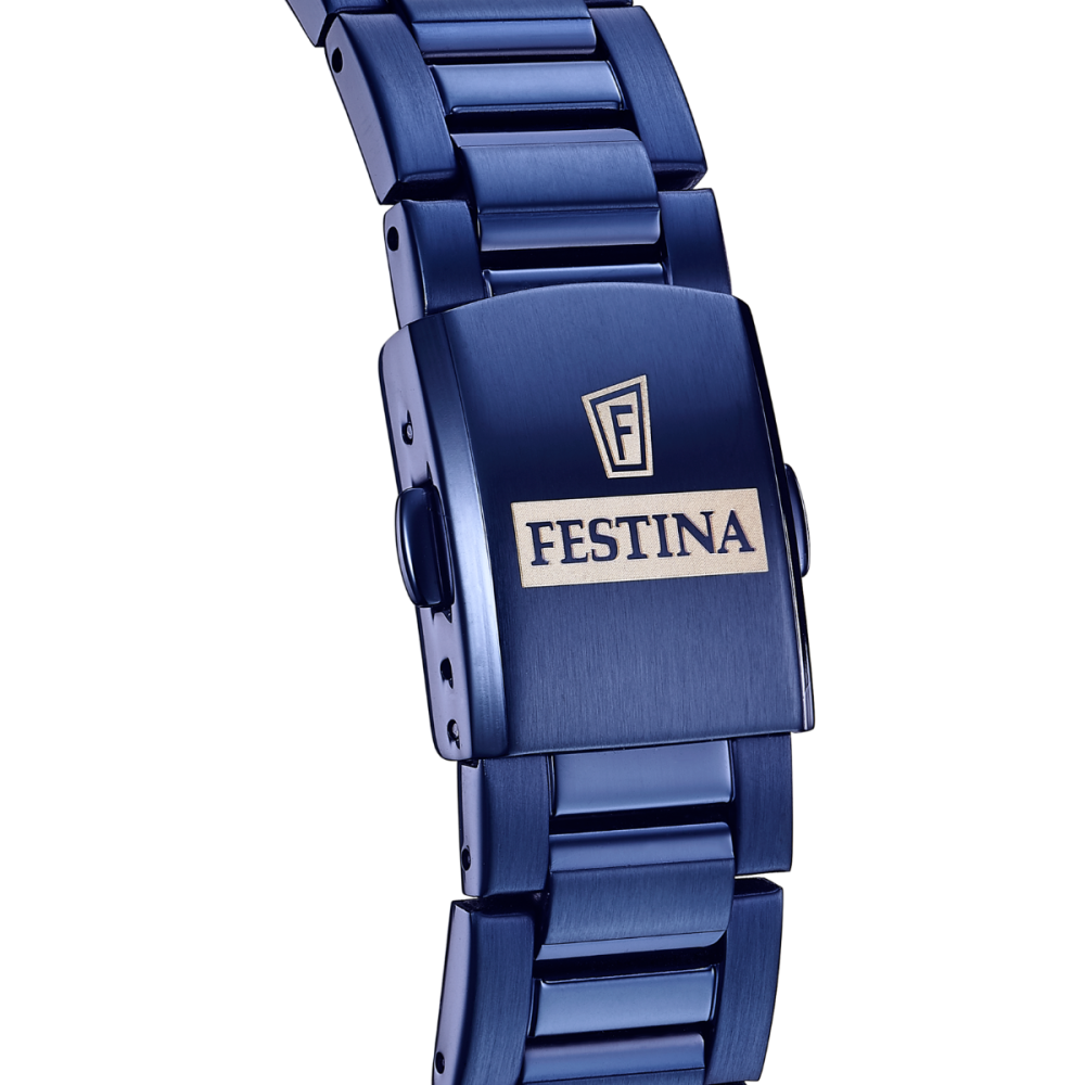 Festina Orologio Solo Tempo Acciaio Blu Automatico